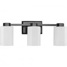 Progress P300478-31M - Estrada Collection Three-Light Matte Black Contemporary Bath & Vanity Light