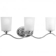 Progress P2020-15 - Inspire Collection Three-Light Polished Chrome Etched Glass Traditional Bath Vanity Light