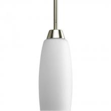 Progress P5167-09 - Wisten Collection One-Light Brushed Nickel Etched Glass Modern Mini-Pendant Light