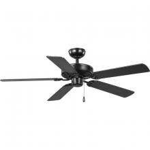 Progress P250066-31M - AirPro Energy Star-Rated 52-Inch Matte Black 5-Blade AC Motor Traditional Ceiling Fan