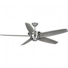 Progress P2560-09WW - Caleb Collection 68-Inch 5-Blade Brushed Nickel AC Motor Transitional Ceiling Fan
