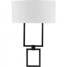 Progress P710054-031-30 - LED Shaded Sconce Collection Black One-Light Square Wall Sconce
