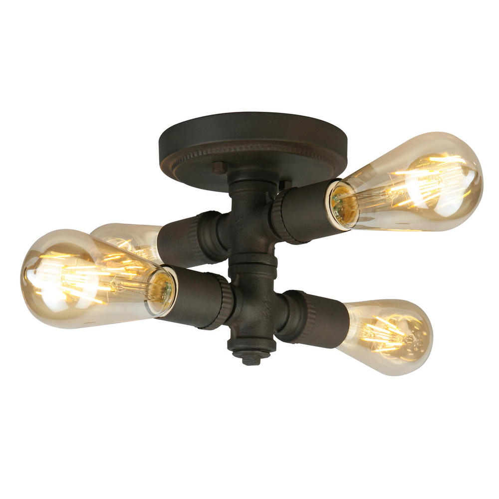4x60W Ceiling Light With Matte Bronze Finish