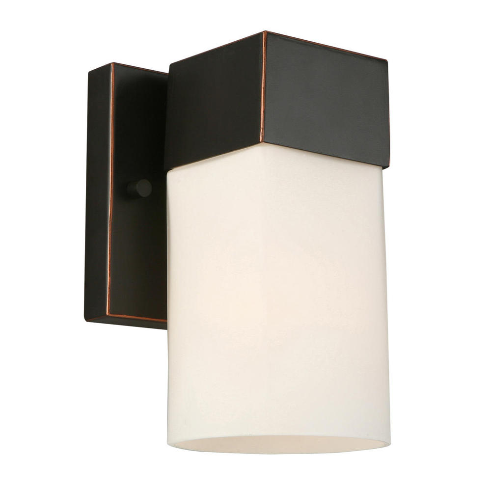 1x60W Wall Light With Oil Rubbed Bronze Finish & Frosted Glass