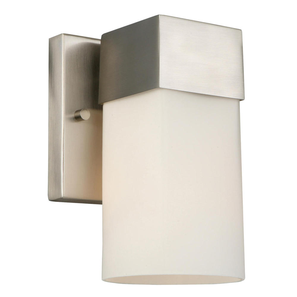 1x60W Wall Light With Brushed Nickel Finish & Frosted Glass