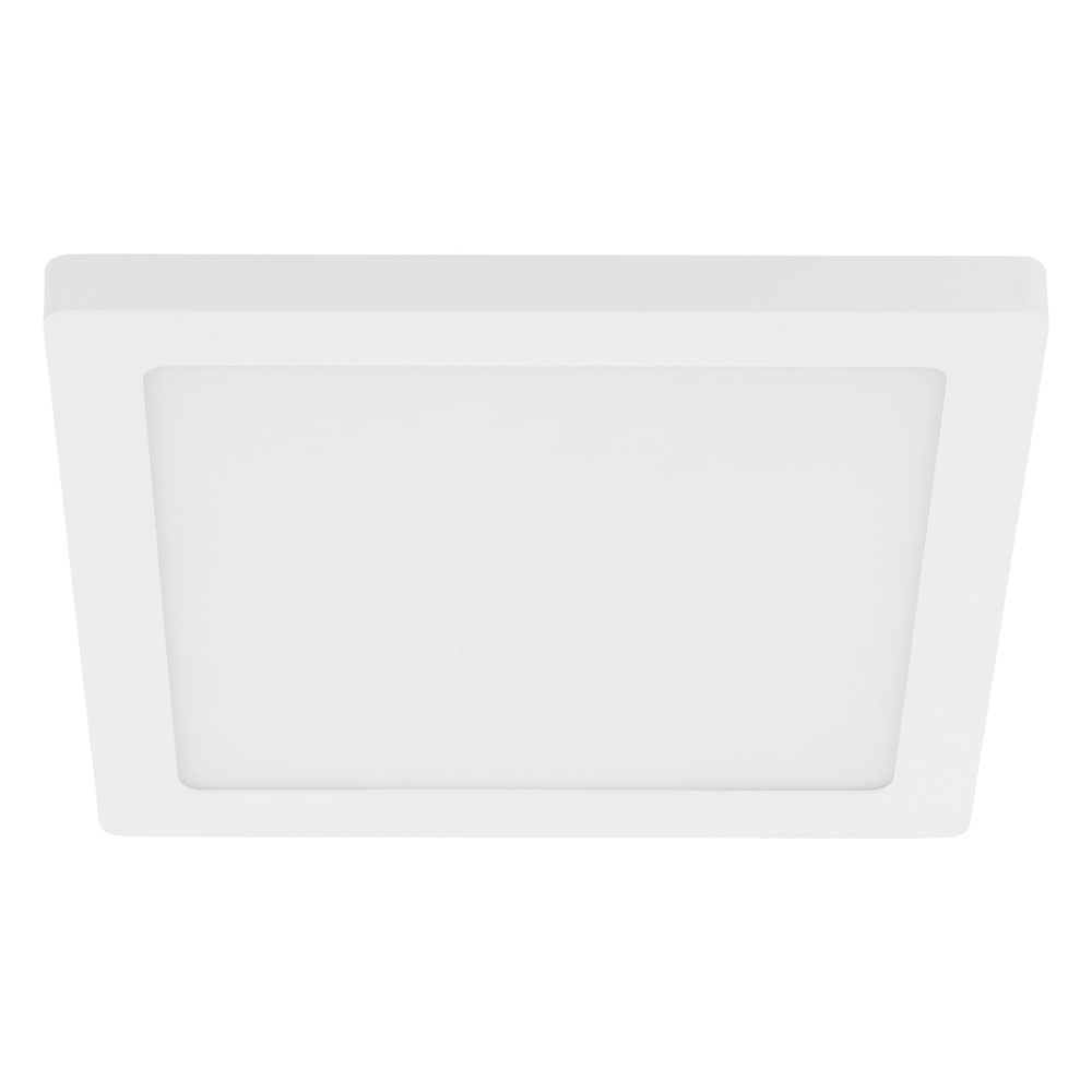 1x18W Square LED Ceiling / Wall Light With White Finish & White Acrylic Shade