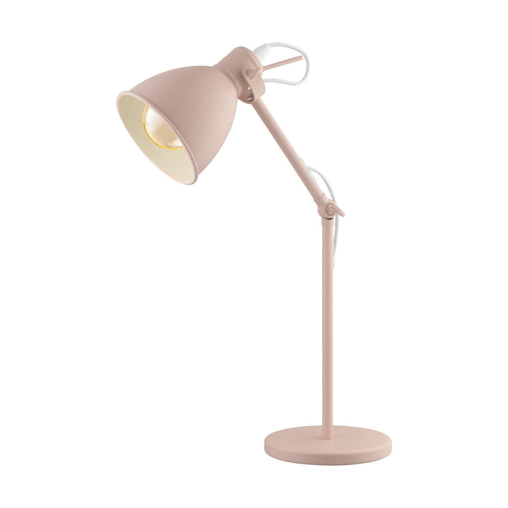 1x40W Desk Lamp With Pastel Apricot Finish