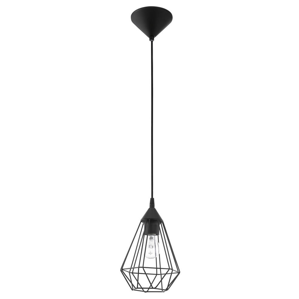1x100W Cage Pendant With Matte Black Finish