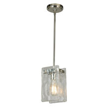 Eglo 203995A - 1x60W Mini Pendant w/ Polished Nickel Finish & Clear Hand Sculpted Glass