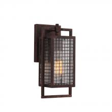 Eglo 204546A - 1x60W outdoor wall light with a rust color finish and clear glass