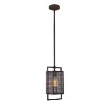 Eglo 204549A - 1x60W Pendant with a rust finish and clear glass