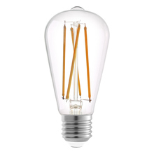Eglo 204616A - 7.5W Clear LED ST19-E26/Medium Standard Bulb Base 800 Lumens, 3000K