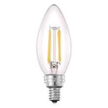 Eglo 204633A - 4W Clear LED B10-E12 Candelabra Base Bulb 450 Lumens, 3000K