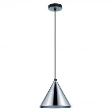 Eglo 205642A - 1 LT Mini Pendant Structured Black Finish WithMatte Nickel Metal Shades 3-40W E26 Bulbs