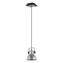 Eglo 49619A - Barnstaple -Single Light Pendant Distressed Zinc & Black Finish