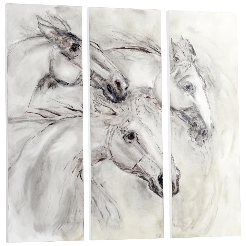 Galloping Wall Art|White