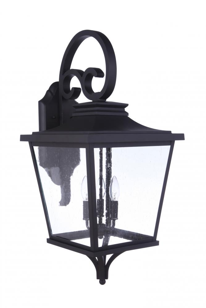 Tillman 3 Light Extra Large Outdoor Wall Lantern in Textured Black