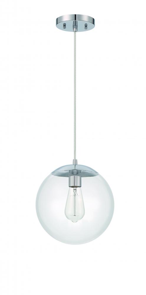 1 Light Small Pendant with Clear Glass
