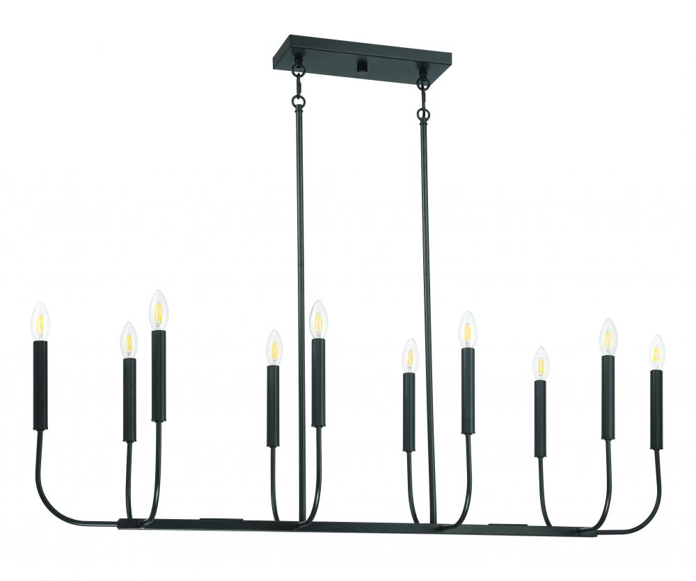 10-Light Linear Chandelier