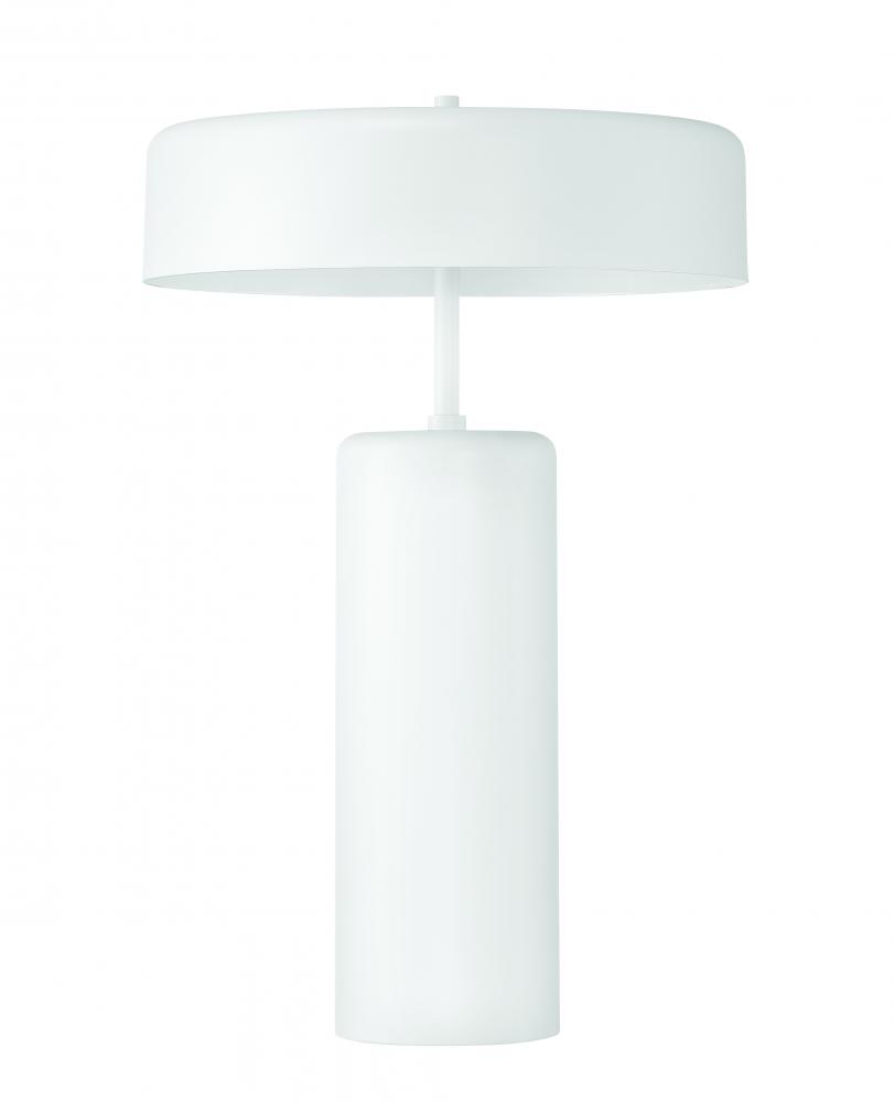 3 Light Table Lamp in White