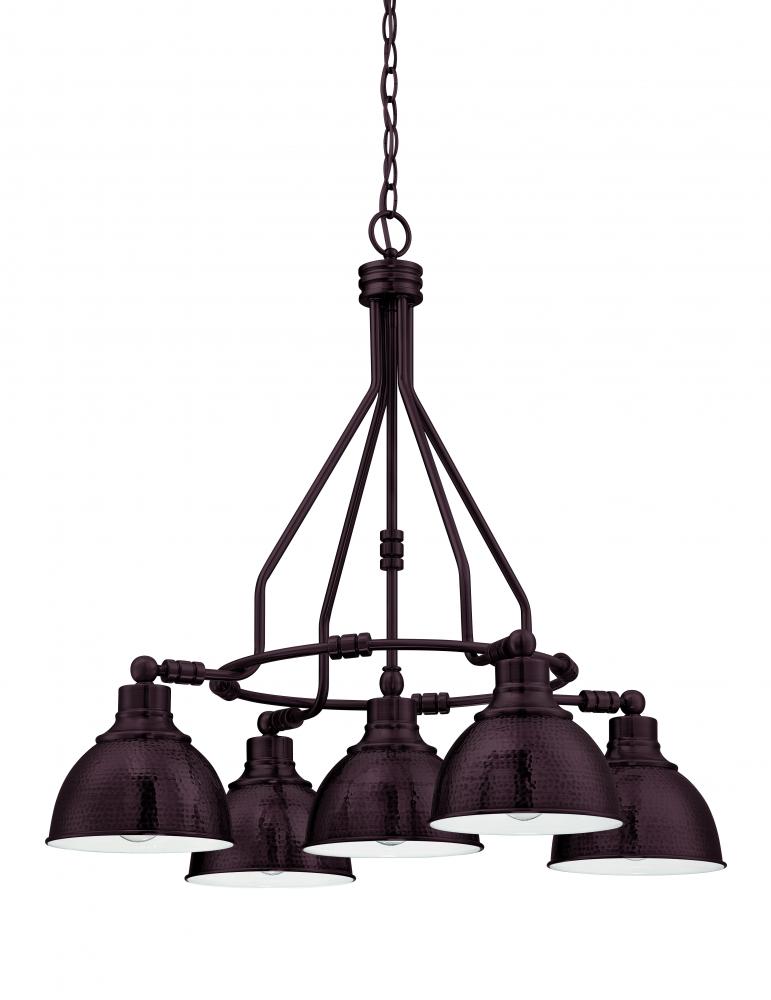 Timarron 5 Light Down Chandelier in Aged Bronze Brushed