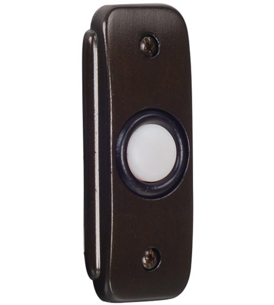 Recessed Mount Stepped Rectangle LED Lighted Push Button in Bronze
