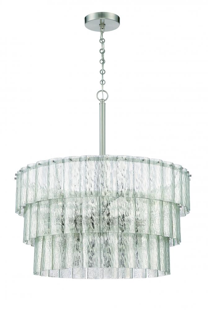 Museo 12 Light Pendant in Brushed Polished Nickel
