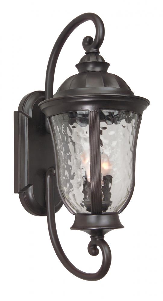 Frances 3 Light Large Outdoor Wall Lantern in Oiled Bronze Outdoor