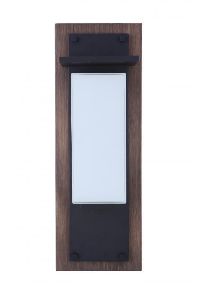 Heights 1 Light Large Outdoor LED Wall Lantern in Whiskey Barrel/Midnight