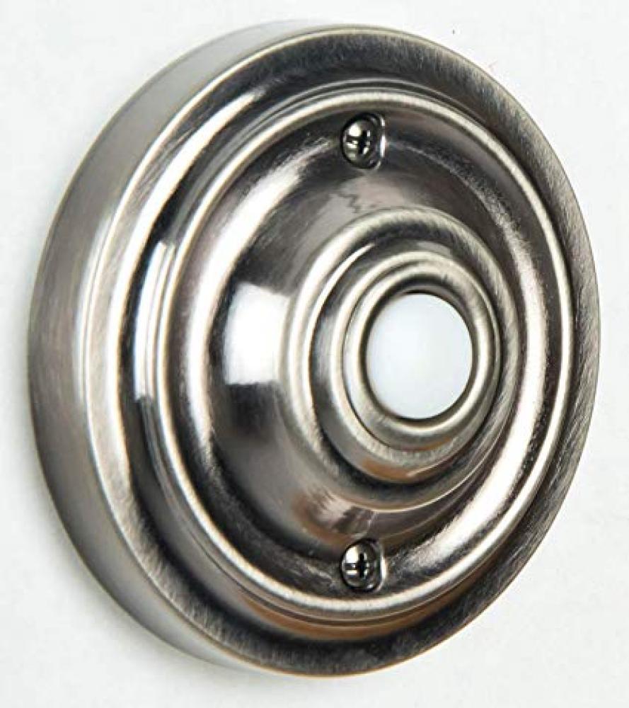 Surface Mount LED Lighted Push Button in Antique Pewter