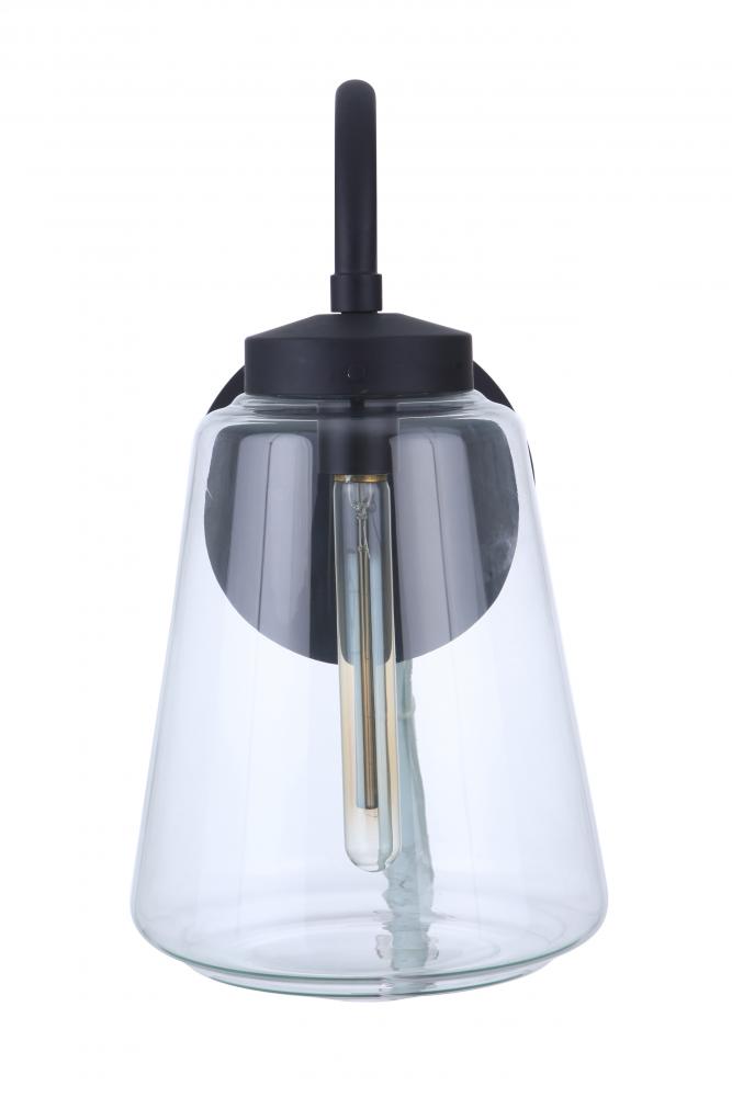 Laclede 1 Light Large Outdoor Wall Lantern in Midnight