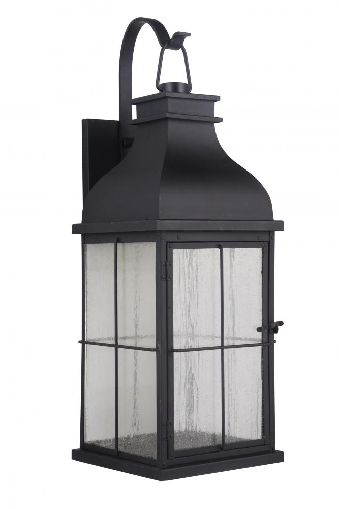 Vincent 1 Light Large LED Outdoor Wall Lantern in Midnight