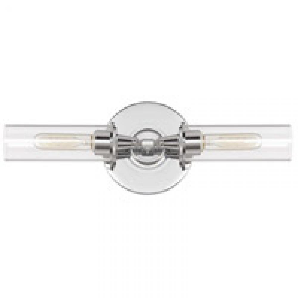 Modina 2 Light Linear Wall Sconce in Chrome