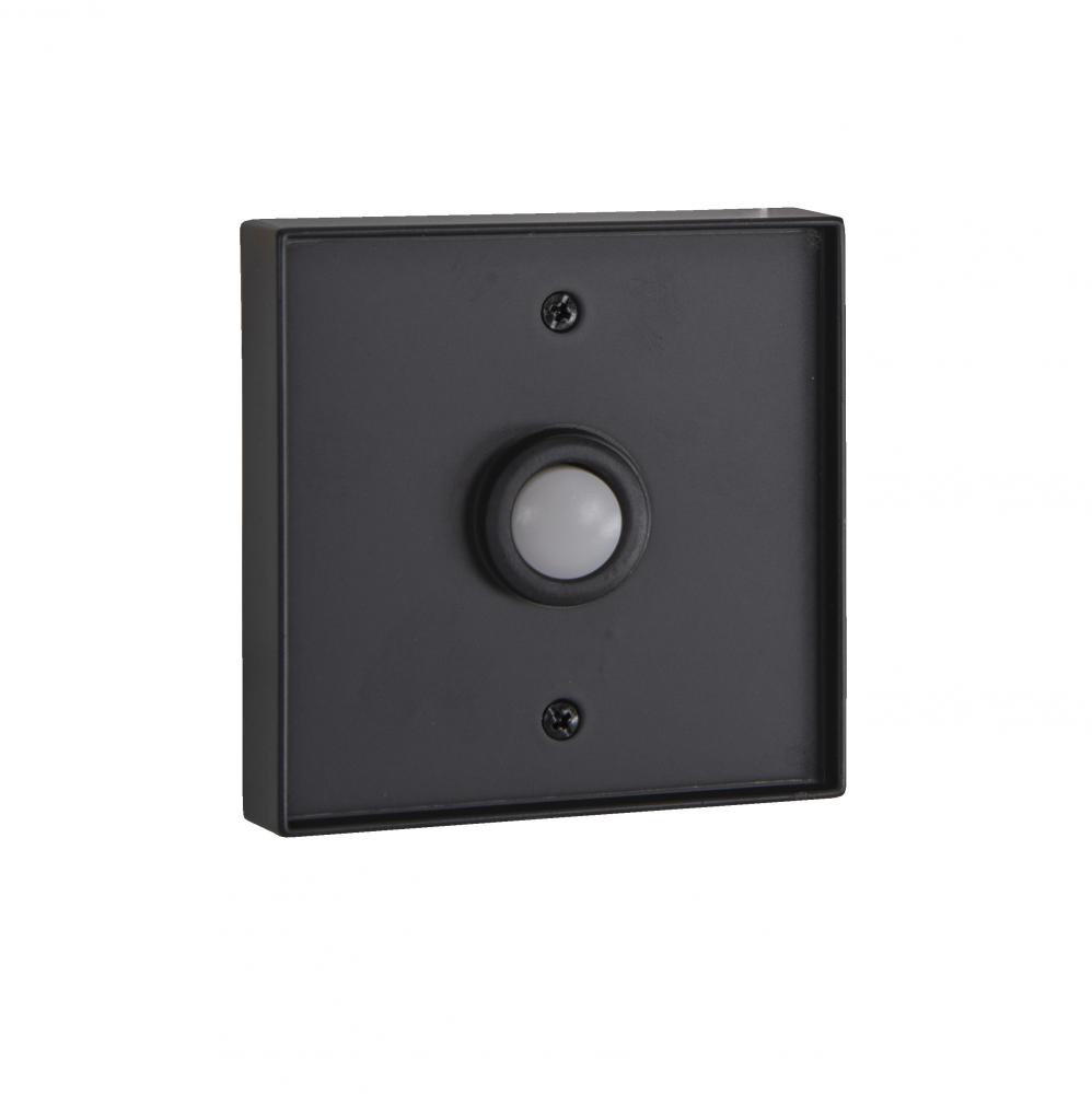 Recessed Mount LED Lighted Push Button in Black