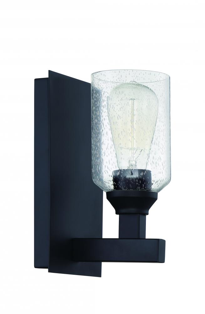 Chicago 1 Light Wall Sconce in Flat Black