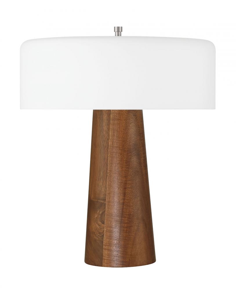 1 Light LED Table Lamp in Walnut
