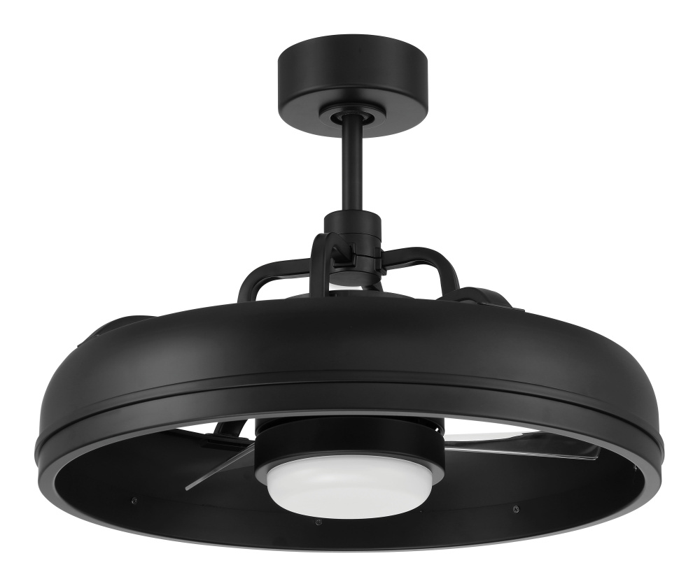 24" Ceiling Fan w/Wi-Fi, DC  Motor, Blades, LED Light Kit, Damp Rated