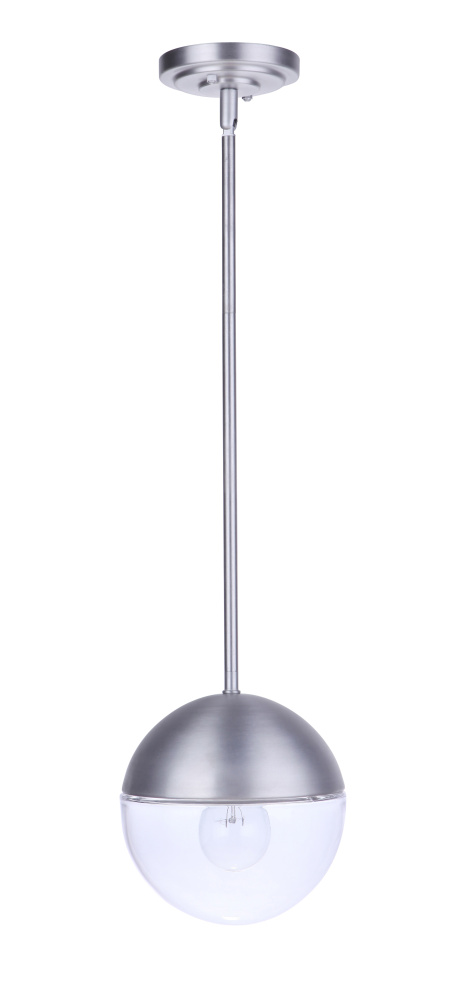 Evie 1 Light Outdoor Pendant in Satin Aluminum