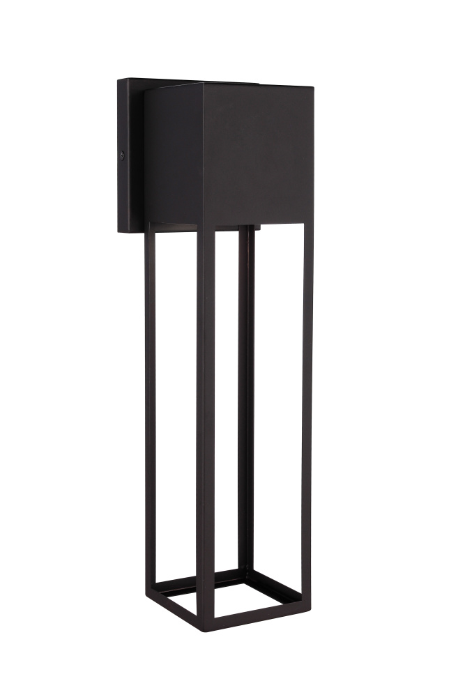 Notable 1 Light Outdoor 16" LED Wall Lantern in Midnight