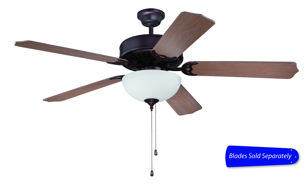Pro Builder 207 52" Ceiling Fan with Light in Oiled Bronze (Blades Sold Separately)