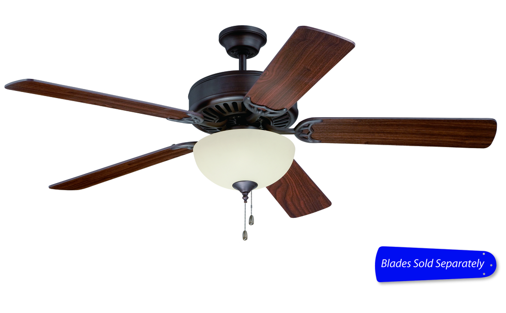 Pro Builder 208 52" Ceiling Fan with Light in Aged Bronze Brushed (Blades Sold Separately)