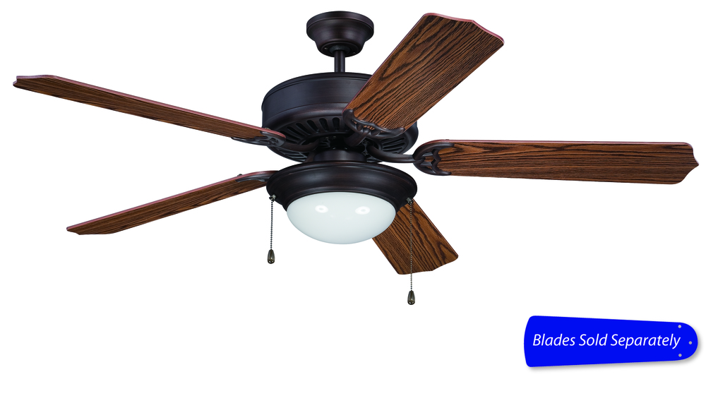 Pro Builder 209 52" Ceiling Fan with Light in Aged Bronze Brushed (Blades Sold Separately)