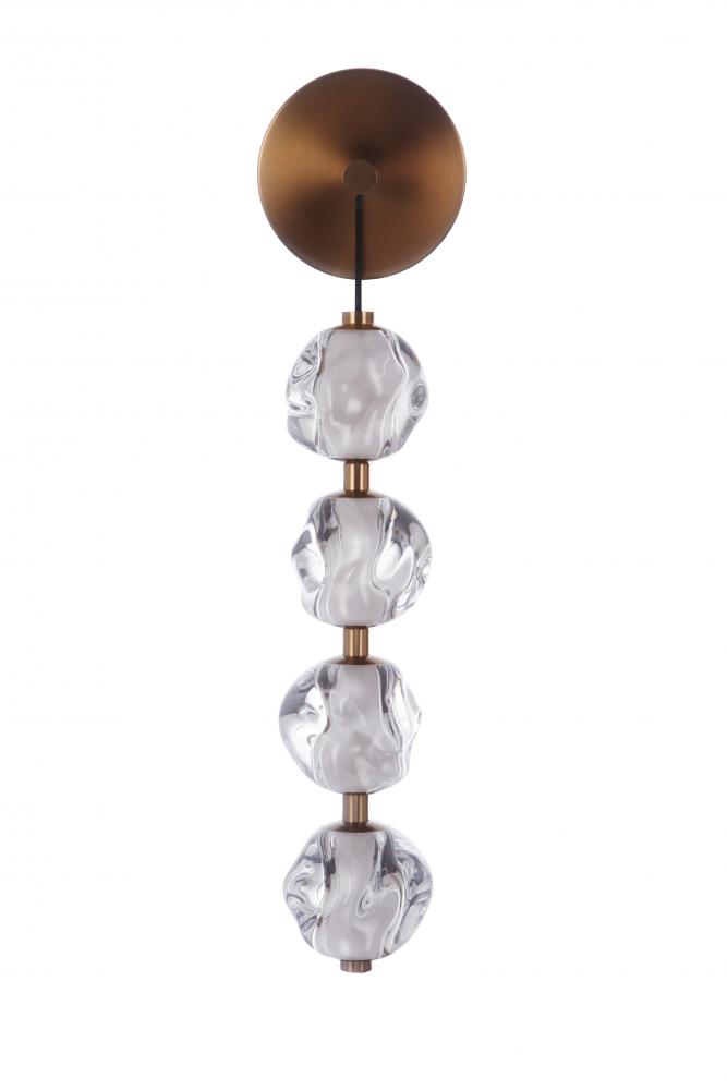 Jackie 4 Light LED Wall Sconce in Satin Brass
