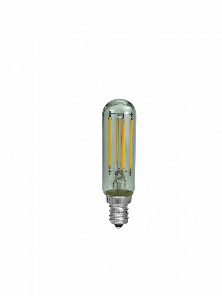 3.35" M.O.L. Clear LED T6, E12, 4.5W, Dimmable, 3000K