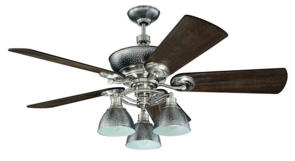 Timarron 54" Ceiling Fan Kit with Light Kit in Brushed Polished Nickel