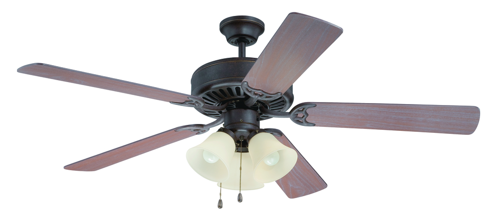 Pro Builder 206 52" Ceiling Fan Kit with Light Kit in Aged Bronze Textured