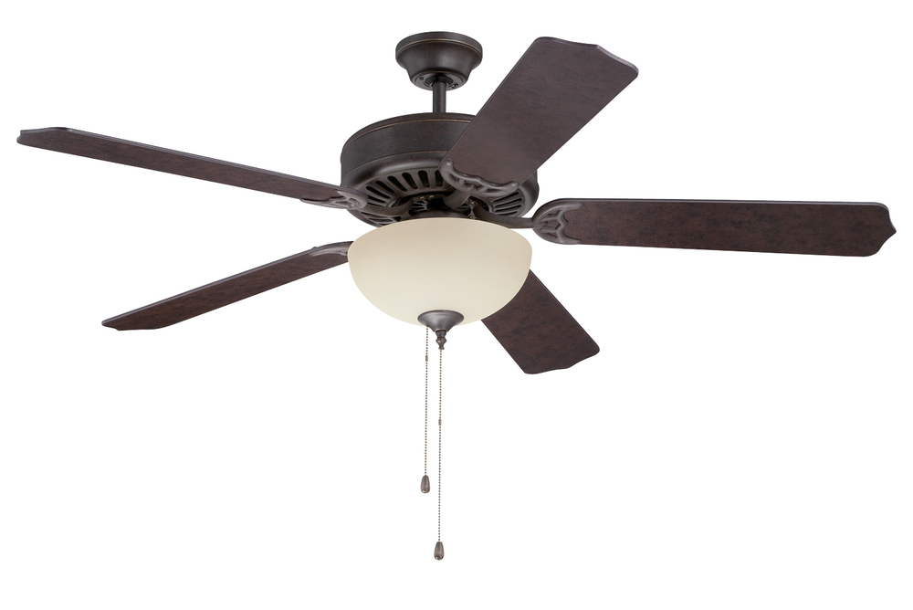 Pro Builder 208 52" Ceiling Fan Kit with Light Kit in Aged Bronze Textured