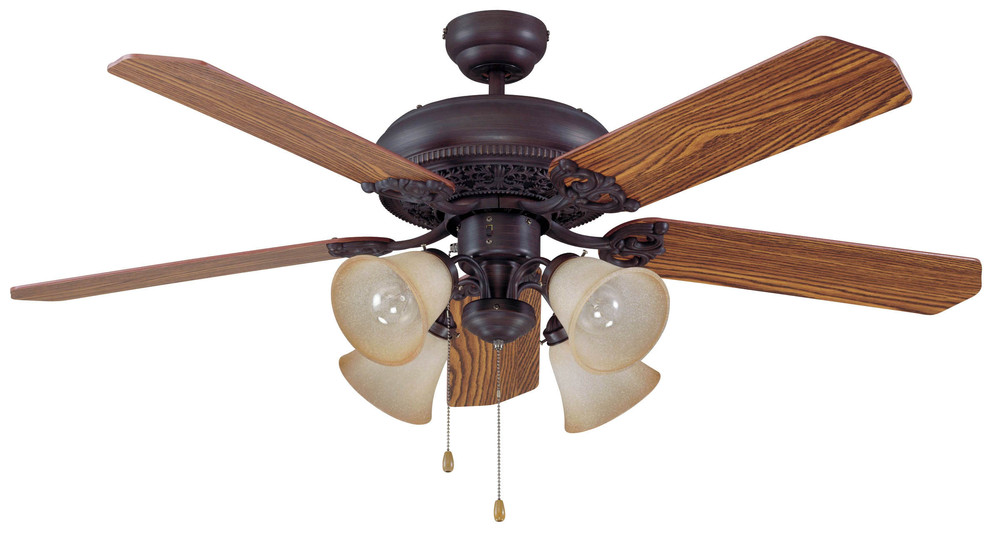 Manor With 4 Light Kit 52 Ceiling Fan Blades And In Aged Manor With 4 Light Kit 52 Ceiling Fan Blades And In Aged