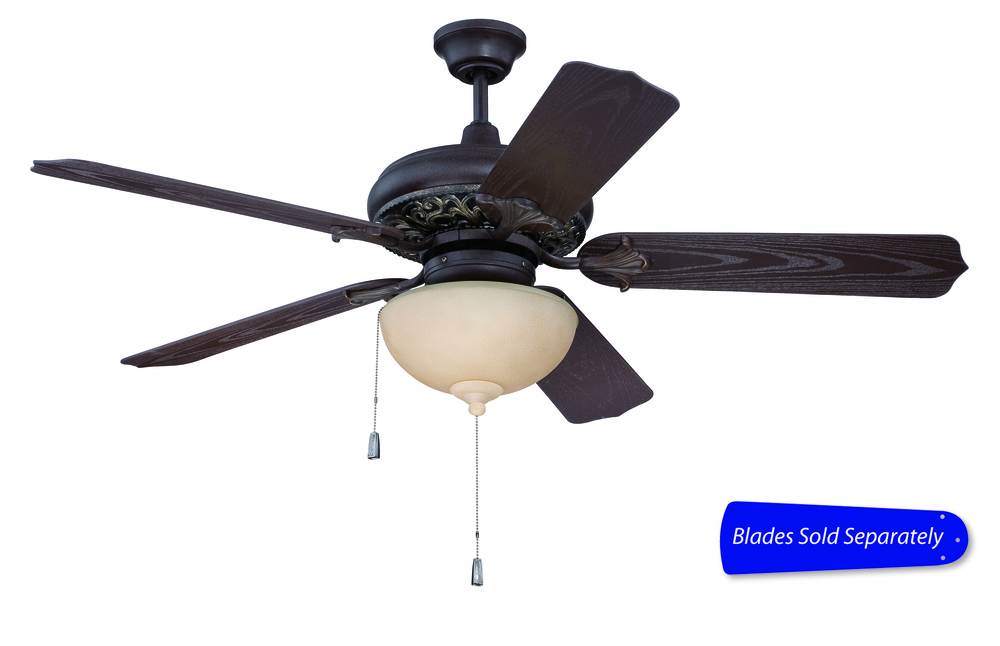 52" Ceiling Fan w/LED Light Kit, Blade Options