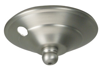 LKE 2 Hole Cap, Nut & Finial in Brushed Polished Nickel